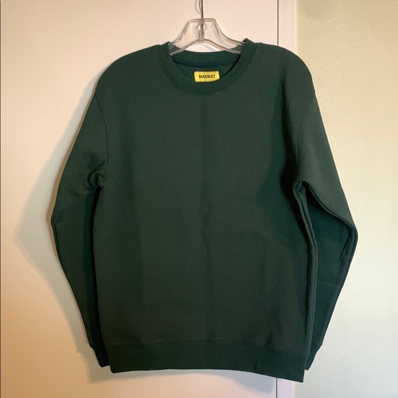 NWT @Market Studios Emboss Print Fleece Crewneck - Picture 2 of 9